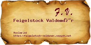 Feigelstock Valdemár névjegykártya